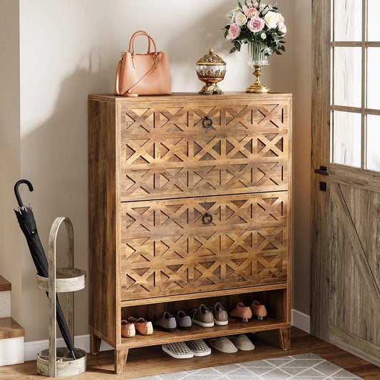 Schuhschrank und Schuhkommode — mit Schubladen, 80 × 24 × 110 cm