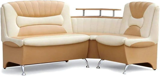 Sitzbank und Esszimmerbank — aus PU-Leder, mit Stauraum, beige