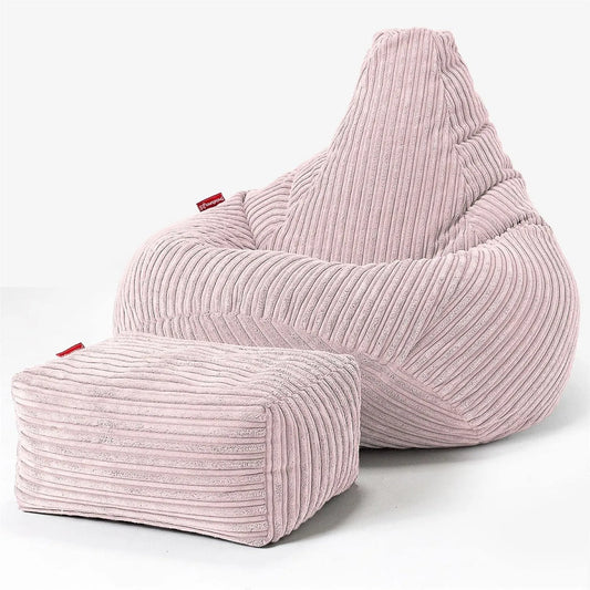 Sessel und Polsterstuhl — mit Cordbezug, für Gaming, rosa