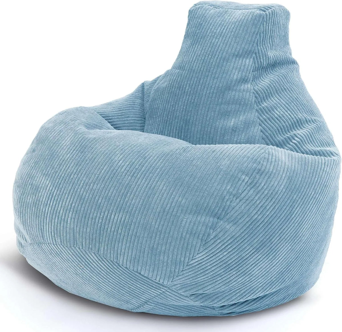 Sessel und Polsterstuhl: mit Cordbezug, mit Rückenlehne, mit Kissen, für Gaming, 80 × 80 × 90cm, 230L, blau, mit Stoffbezug