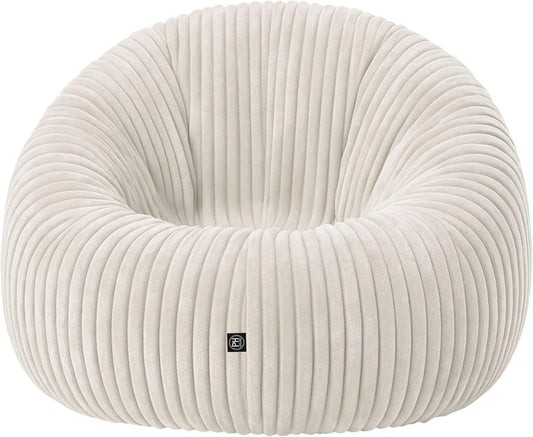 Sessel und Polsterstuhl: für Kinder, mit Reißverschluss, mit Cordbezug, für Gaming, 155 cm, beige