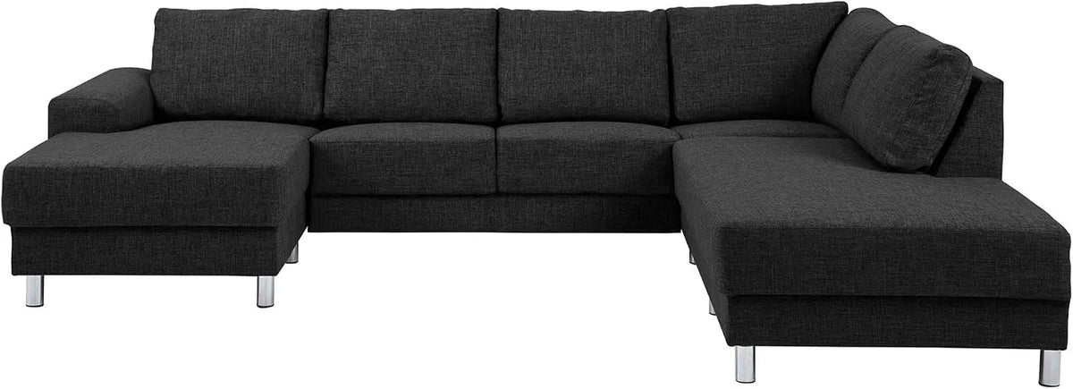 Ecksofa und Wohnlandschaft — rechte Ausrichtung, im skandinavischen Stil, 287 × 80 × 221 cm, anthrazit, mit Stoffbezug