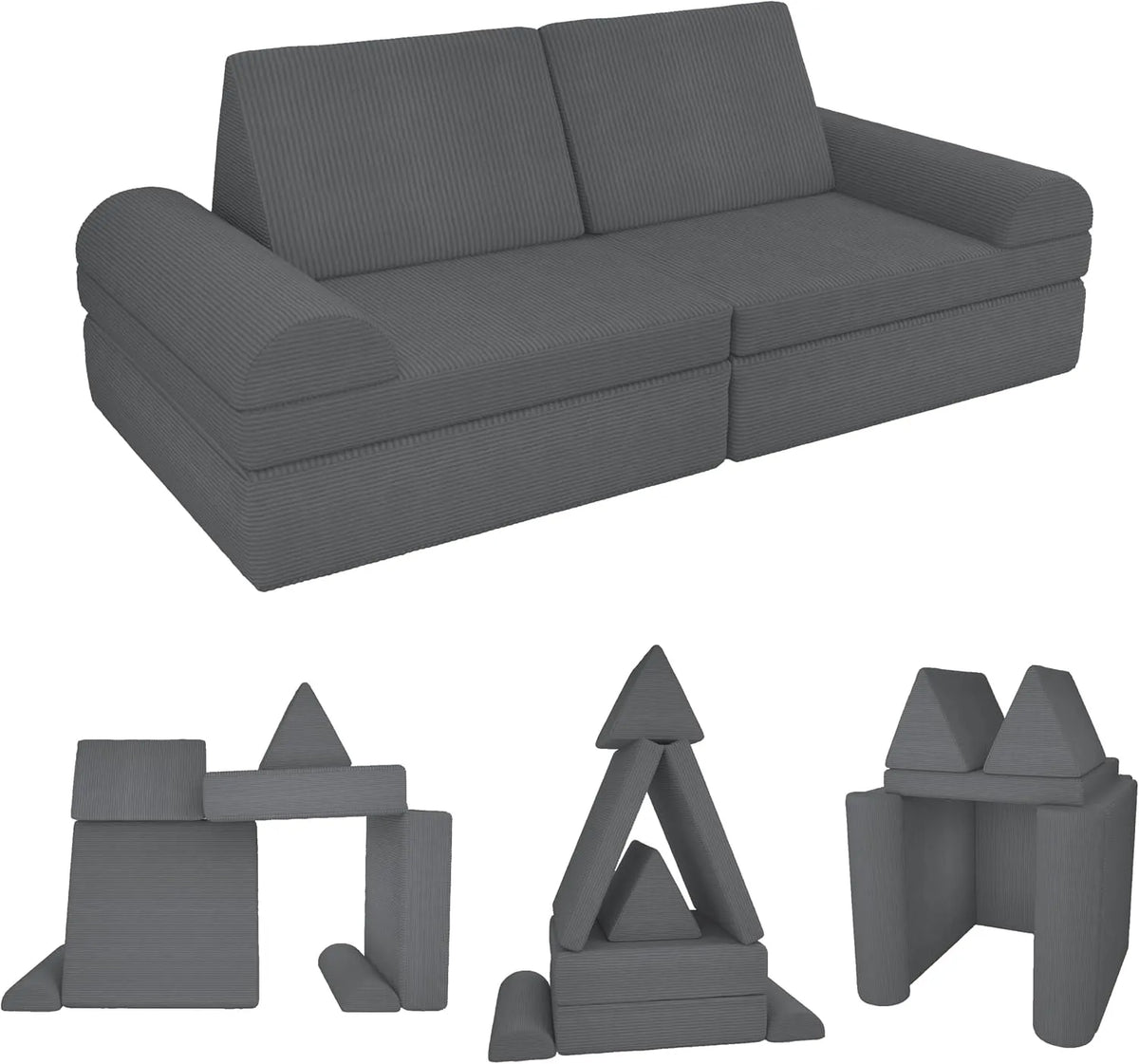 Kinderzimmer-Set: Cord, für Kinder, modular, mit Cordbezug, Schaumstoffpolsterung