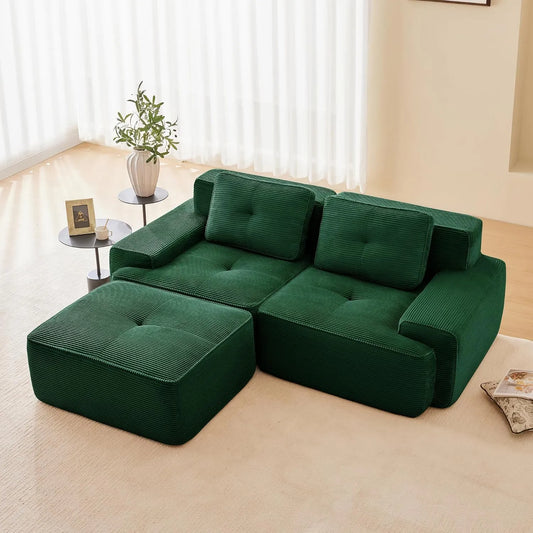 Sofa – modular, 2-Sitzer, grün