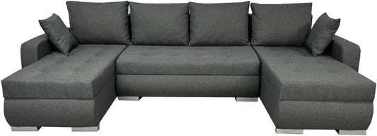 Ecksofa und Wohnlandschaft – U-Form, grau