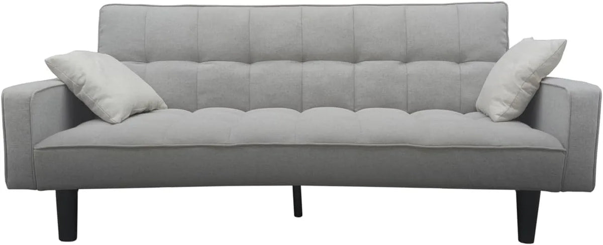 Schlafsofa und Sofabett — Brigga One, mit Kissen, grau