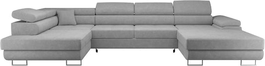 Ecksofa und Wohnlandschaft – mit Schlaffunktion, grau