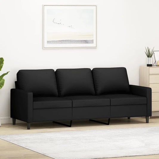Sofa: mit Armlehnen, mit Kissen, mit Samtbezug, 3-Sitzer, 180 cm, schwarz, aus Metall