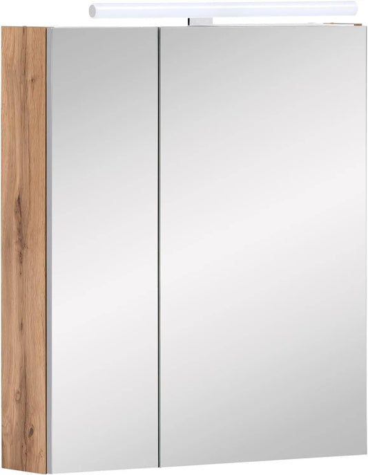 Schildmeyer Spiegelschrank Duo 146542 – mit Spiegel, 60 × 16 × 74, 7 cm