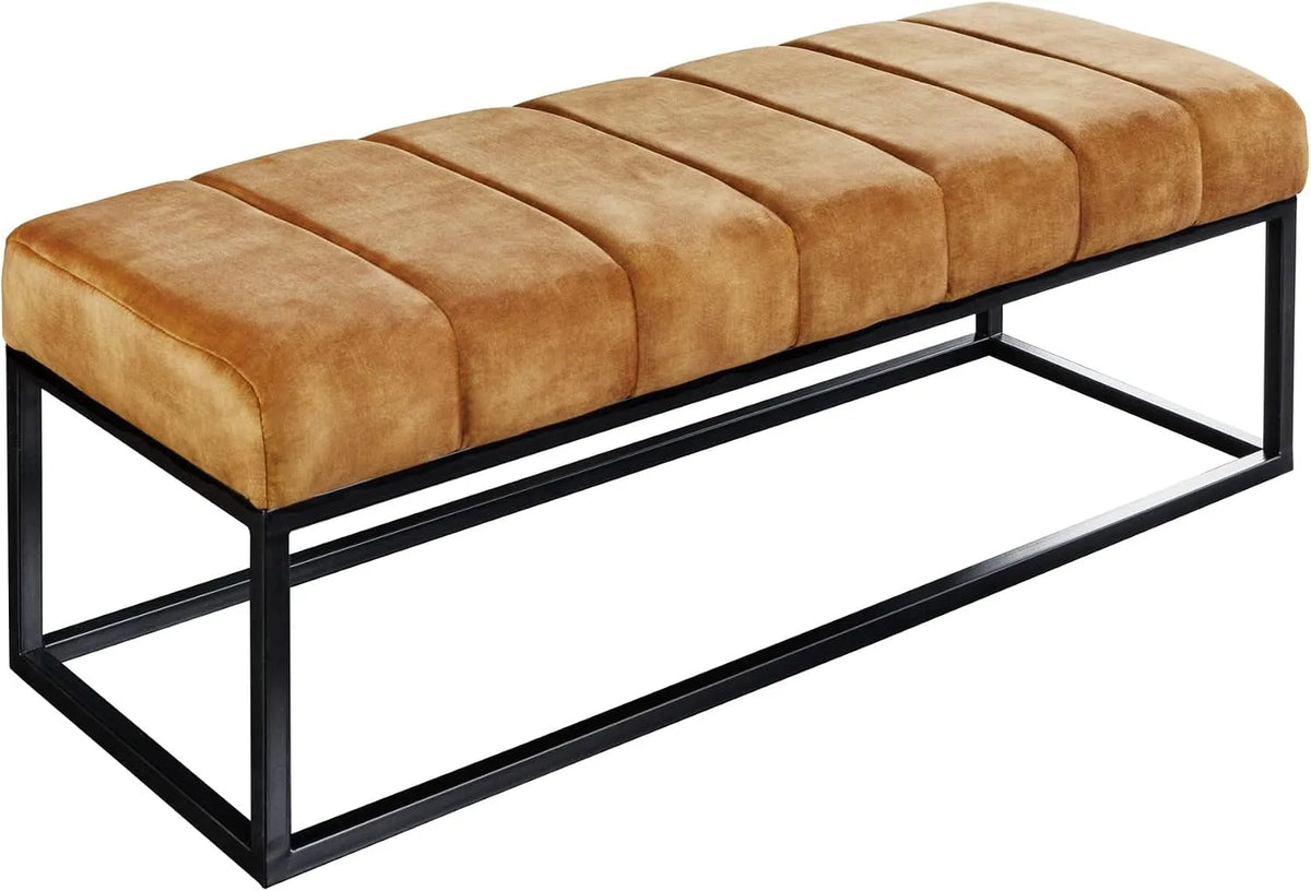 Hocker: BEAUT, mit Samtbezug, 110cm, aus Metall