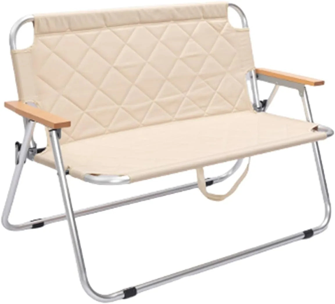 Campingstuhl: mit Armlehnen, beige