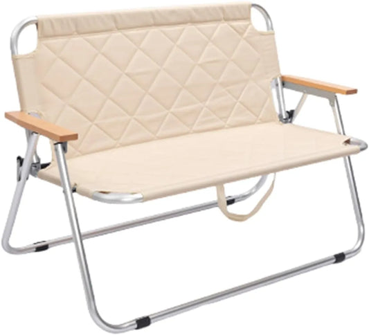 Campingstuhl: mit Armlehnen, beige