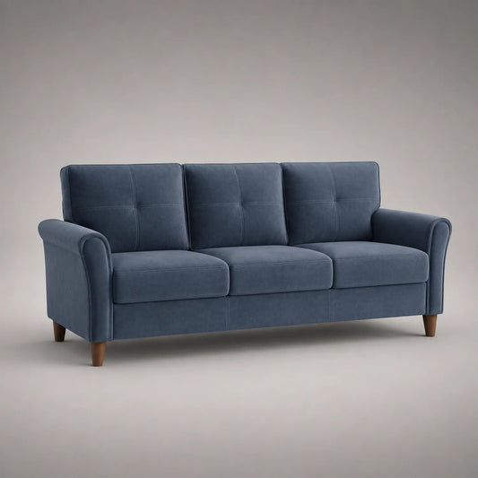Dreisitzer Sofa Mikrofaser Blau 200cm