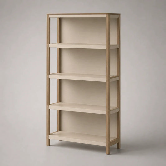 Eichenholz Bücherregal mit fünf Fächern, 180x90x30cm