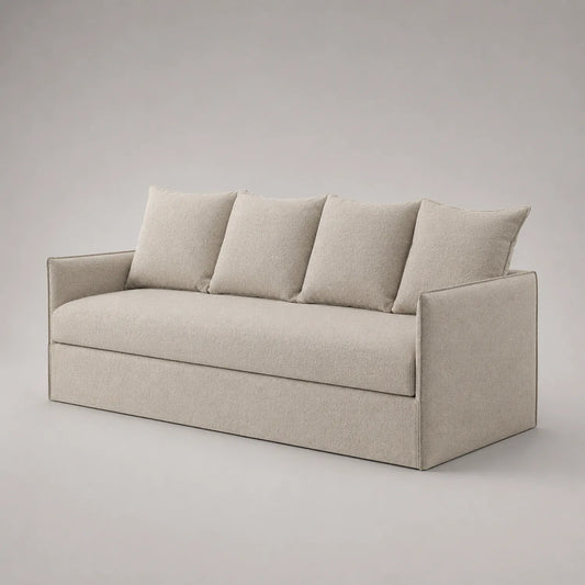 3-Sitzer Sofa Stoff Beige 220cm