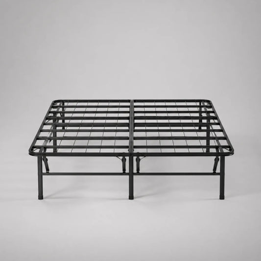Metallbettgestell aus Stahl 140x200 cm Schwarz